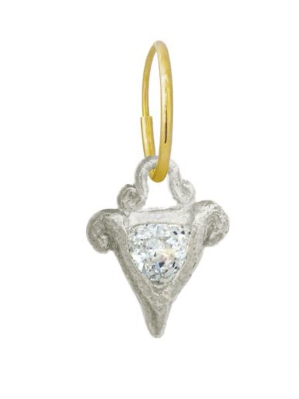 Lee Brevard Victory . Endless Hoop Charm Earring $320